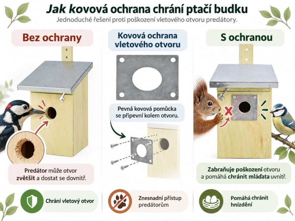 Ochrana vtáčích búdok pre sýkorky pr.32mm