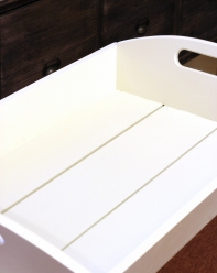 Odkladací stolík biely Garden 57x87x35cm