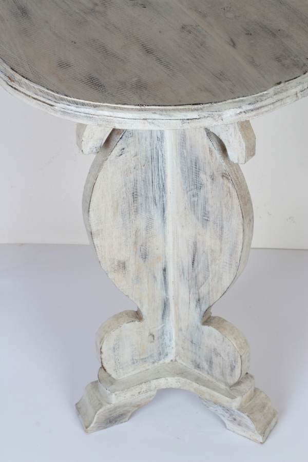 Odkladací stolík drevený okrúhly 76cm