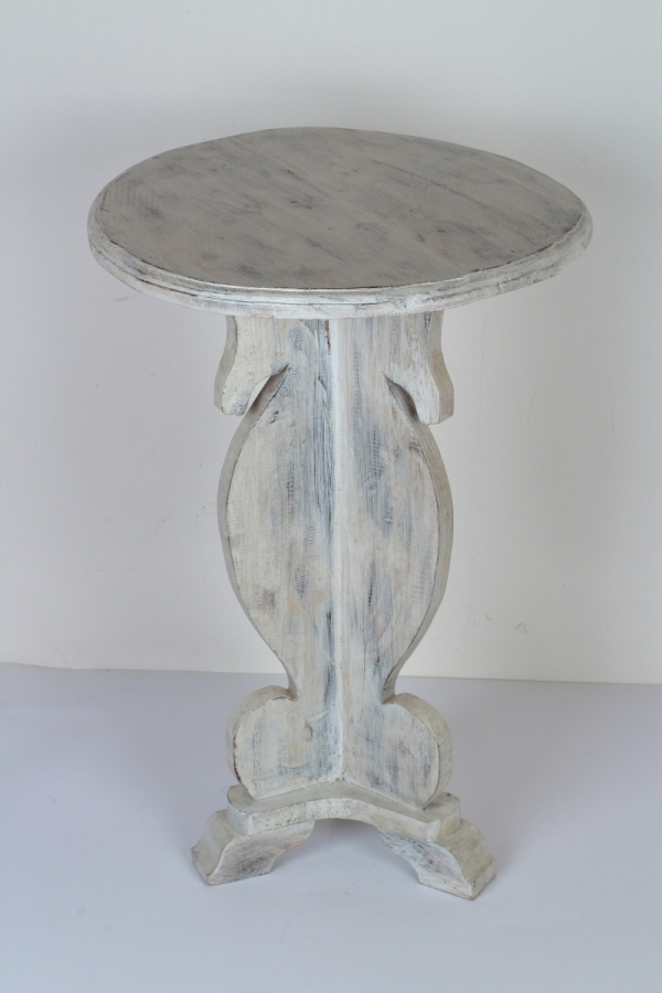 Odkladací stolík drevený okrúhly 76cm