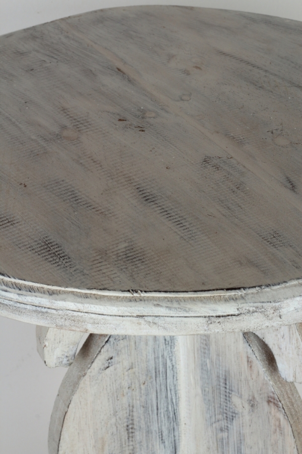 Odkladací stolík drevený okrúhly 76cm