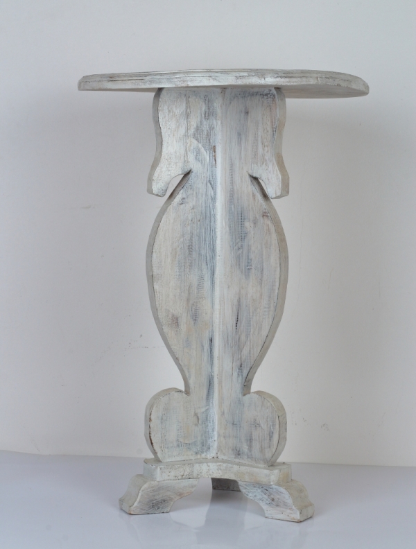 Odkladací stolík drevený okrúhly 76cm