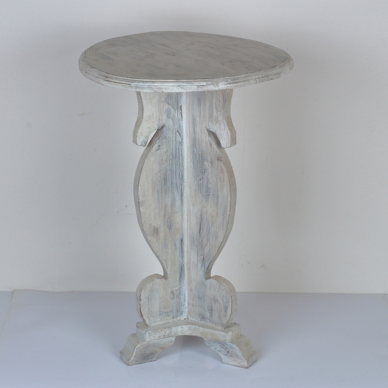 Odkladací stolík drevený okrúhly 76cm