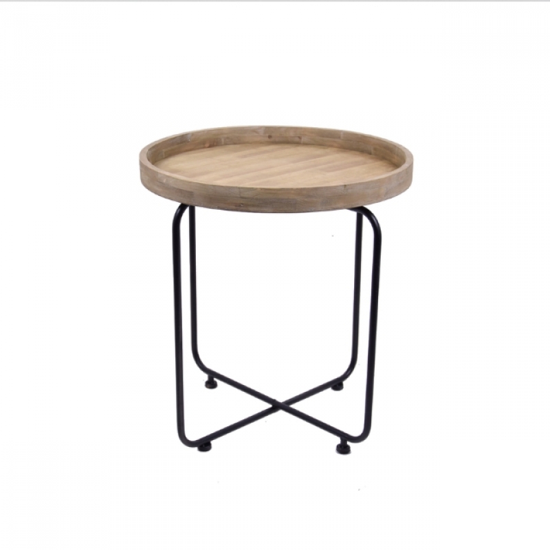 Odkladací stolík s kovovými nožičkami 60x60x66cm