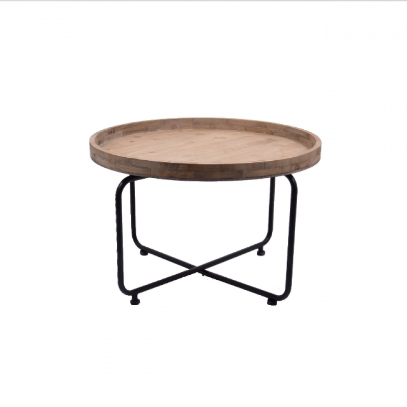 Odkladací stolík s kovovými nožičkami 75x75x48,5cm