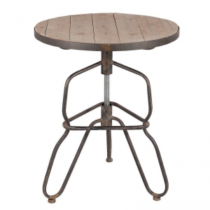 Odkladací stolík s drevenou doskou 59x71 / 89cm