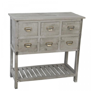 Odkládací stolek se 6 zásuvkami 80x35x80cm