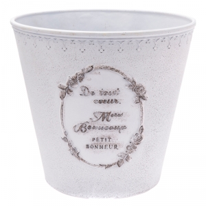 Okrasný kvetináč svetlý široký