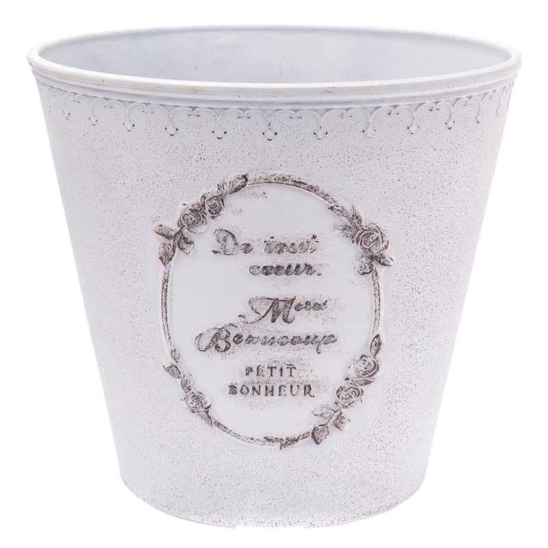 Okrasný kvetináč svetlý široký