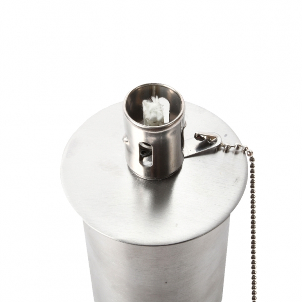 Olejová lampa na podstavci, nerez