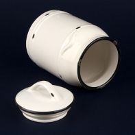 Olúpaný súdok na sadlo 17cm