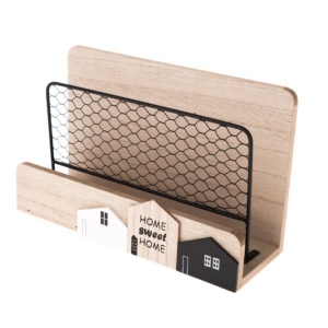 Organizér dřevěný s domečky 26×16×9 cm