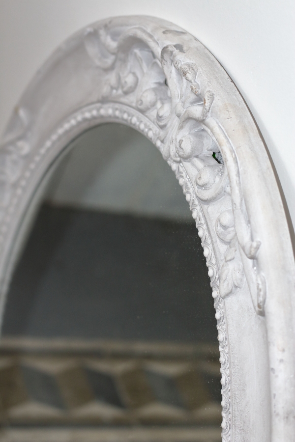 Oválné zrkadlo s patinou 60x80cm