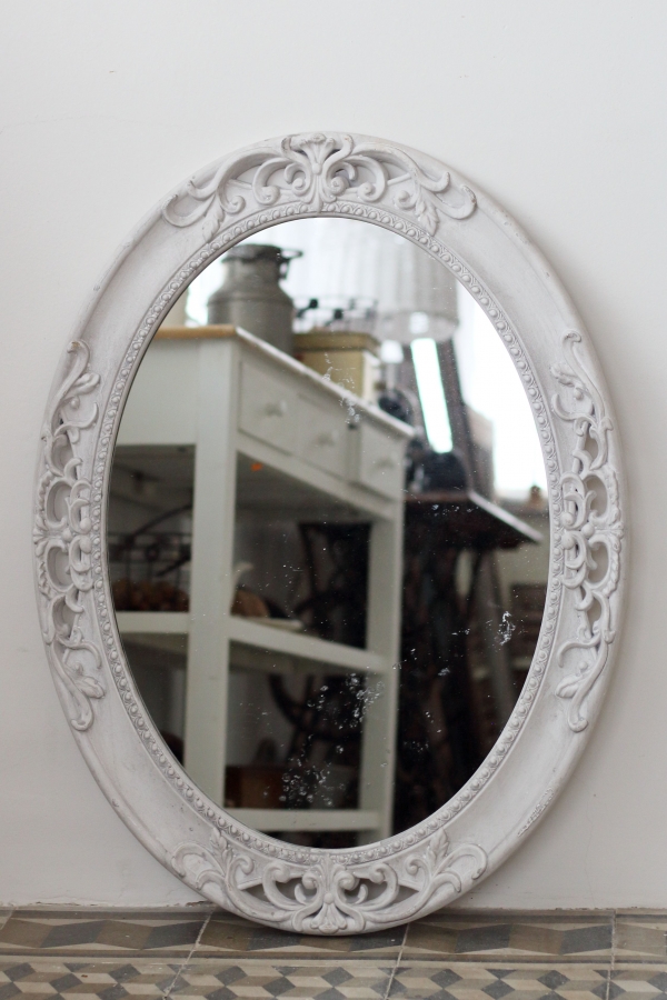 Oválné zrkadlo s patinou 60x80cm