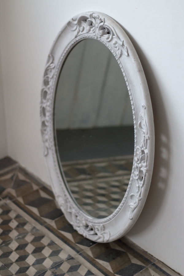 Oválné zrkadlo s patinou 60x80cm