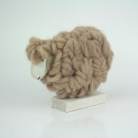 Ovce z vlny- béžová 12x18cm