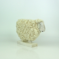 Ovce z vlny- biela 12x18cm