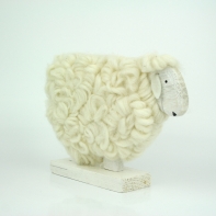 Ovce z vlny- biela 12x18cm