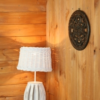 Ozdobný panel tmavé drevo guľatý 26cm