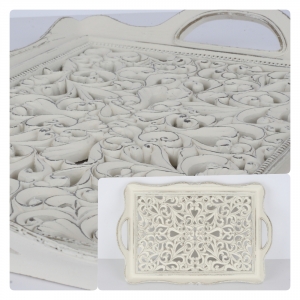 Ozdobný vyrezávaný podnos 40x27x5cm