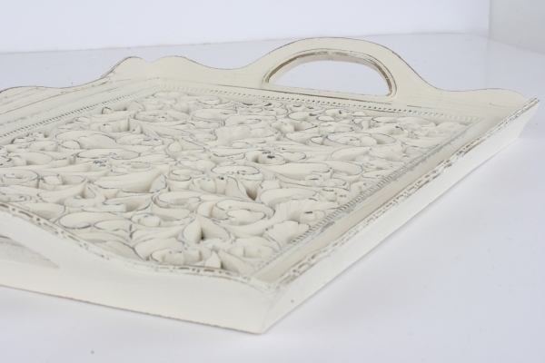 Ozdobný vyrezávaný podnos 40x27x5cm