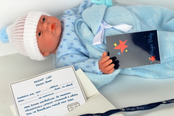 Bábika bábätko novorodenec chlapec 28cm