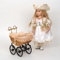 Bábika s porcelanovou hlavičkou 51 cm