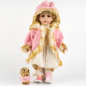 Bábika s porcelanovou hlavičkou - ručne malovaná 41 cm