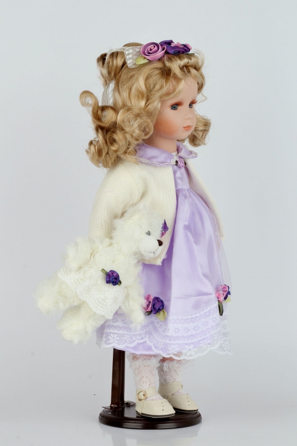 Bábika s porcelánovou hlavou Doubravka 53cm