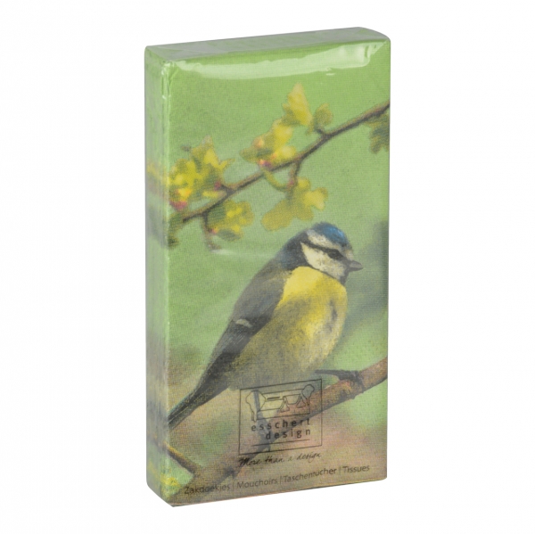 Papierové vreckovky s vidieckym motívom vzor sýkorka