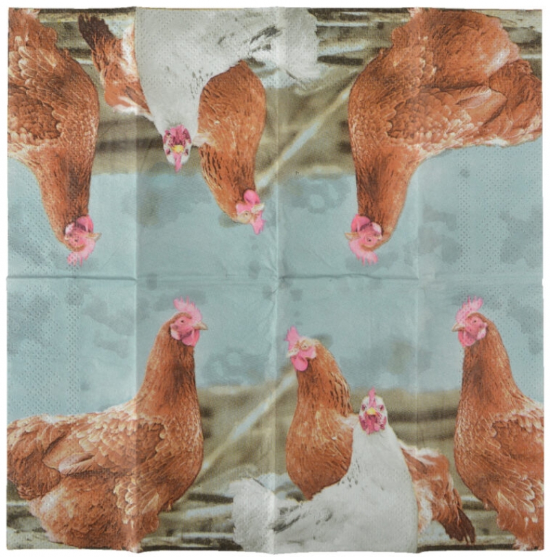 Papierové vreckovky vzor sliepky