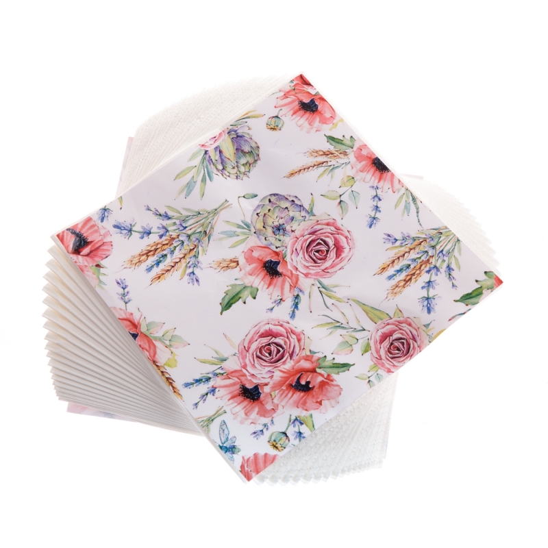 Papierové obrúsky kvety