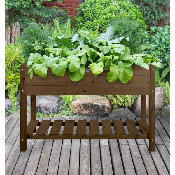 Pestiereň s otvoreným úložným priestorom, hnedá, 119x41x78cm