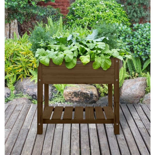 Pestiereň s uzatvárateľným úložným priestorom, hnedá, 79x41x78cm