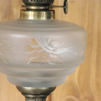 Petrolejová lampa biela 38cm