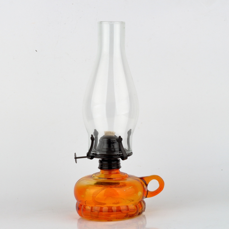 Petrolejová lampa oranžová 29cm