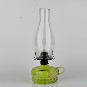 Petrolejová lampa zelená 29cm