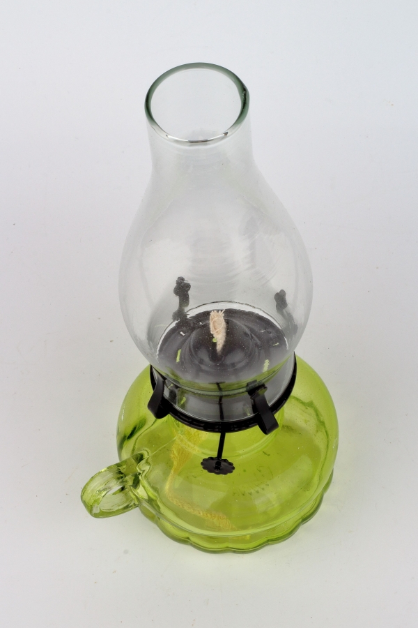 Petrolejová lampa zelená 29cm