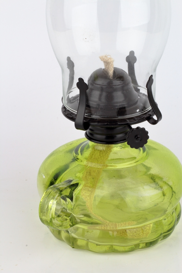 Petrolejová lampa zelená 29cm