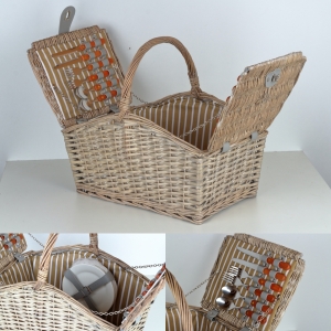 Piknik kôš pre 4 osoby prútěný