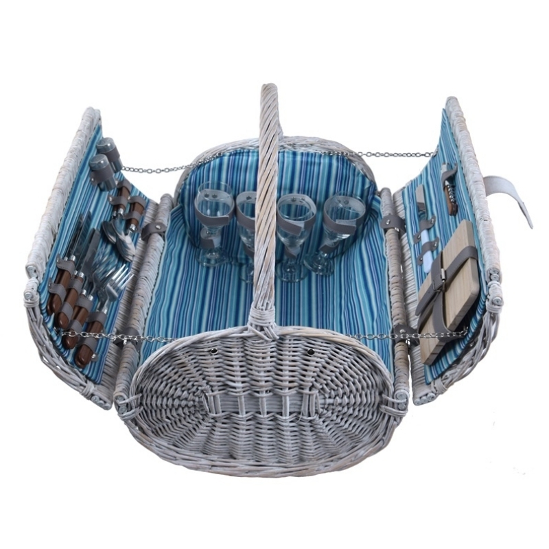 Piknikový kôš pre 4 osoby oválny 46x37x40cm