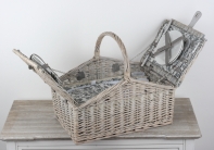 Piknikový kôš pre 4 osoby s termo boxom 49x43x32cm