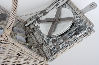 Piknikový kôš pre 4 osoby s termo boxom 49x43x32cm