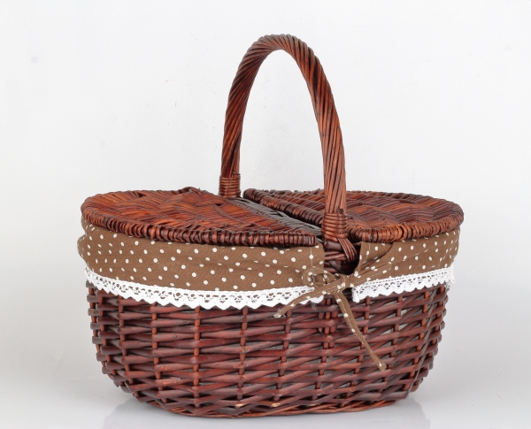 Piknikový košík s vekom 41x30x20x37cm