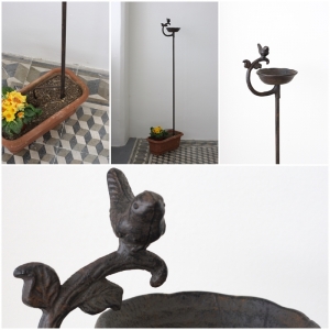 Pítko pre vtáčiky zápich do trávnika 113cm