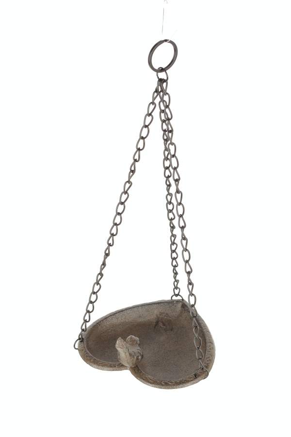 Pítko pre vtáčiky závesné srdce hnedé