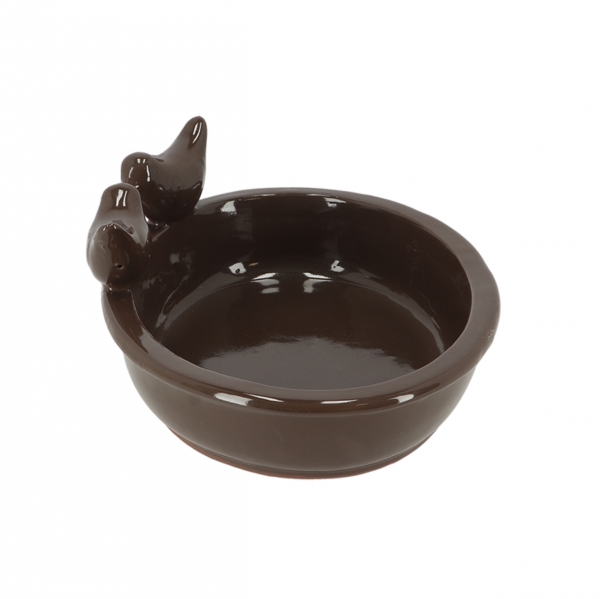 Pítko pre vtáctvo oválne hnedé 30x24x12cm