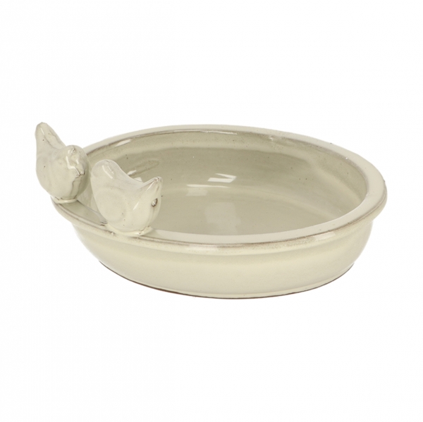 Pítko pre vtáctvo oválne krémové 30x24x12cm