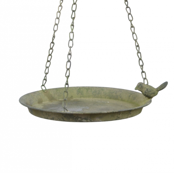 Fontánka s pitnou vodou pre vtáky 23,9 x 23,9 x 5,6 cm závesná kovová