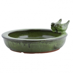 Pítko pre vtáky keramické 27cm - zelené